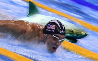 Michael Phelps takes on a Great White Shark